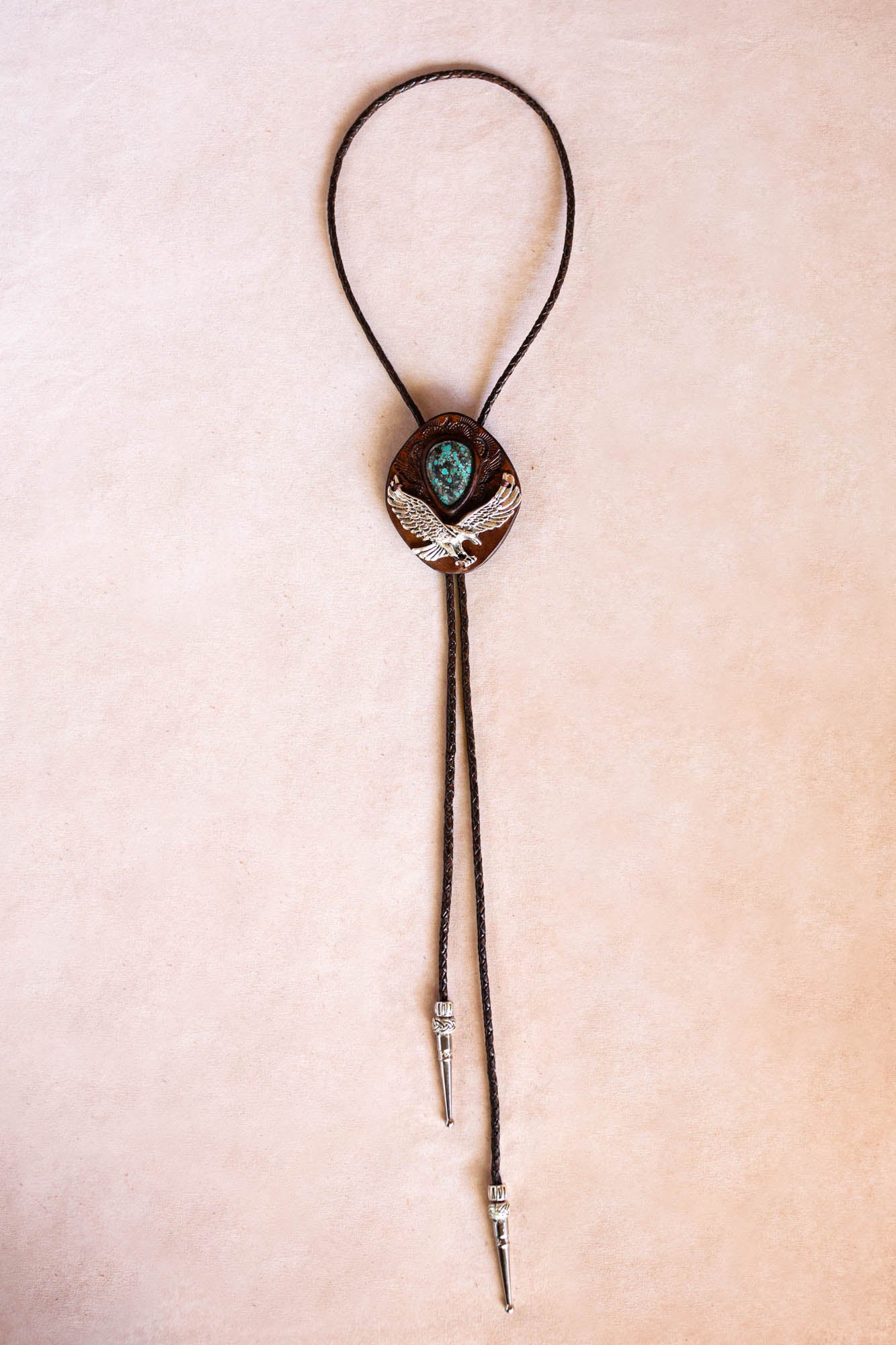 Rebel Eagle Turquoise Bolo Tie