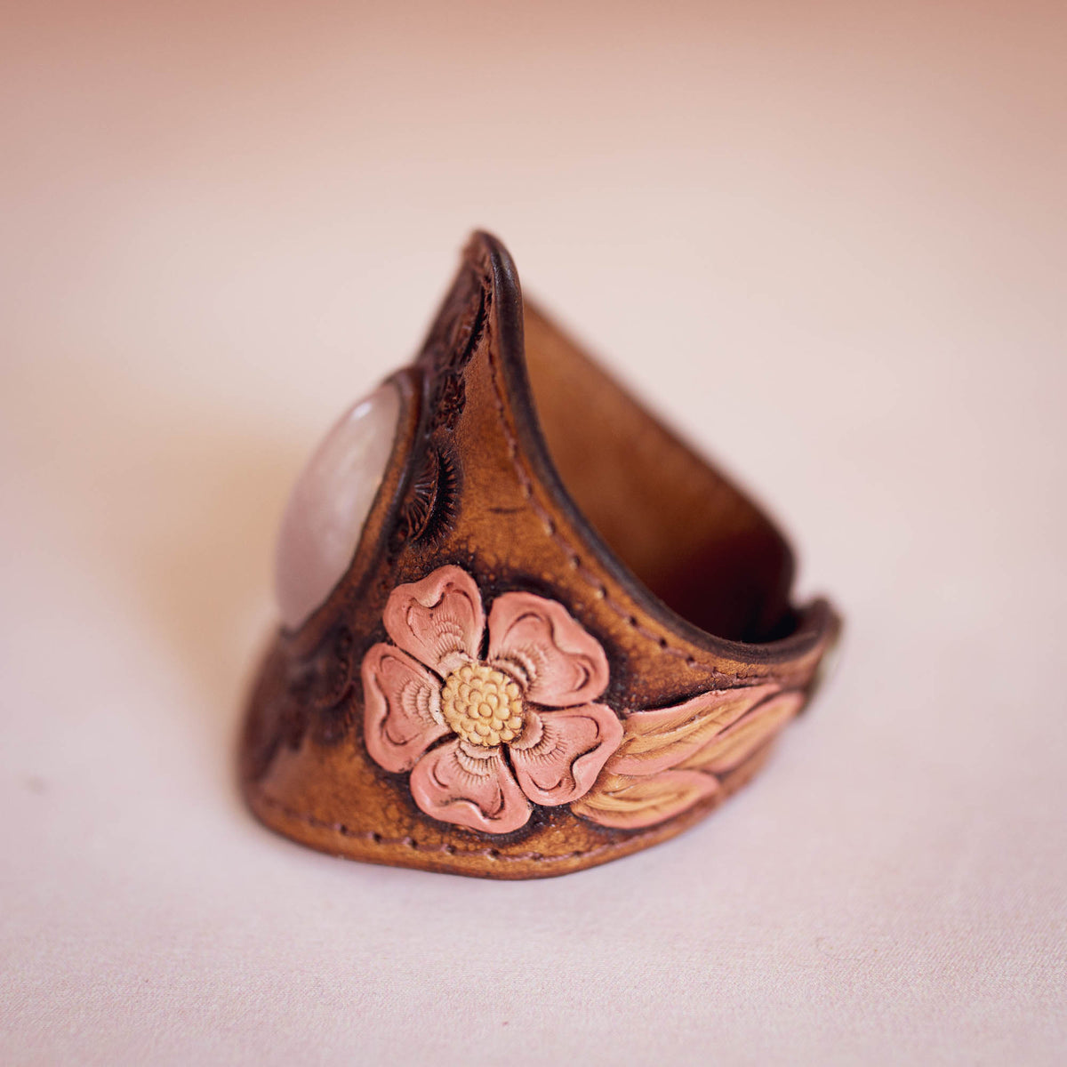 Desert Bloom Cuff with Rose Quartz