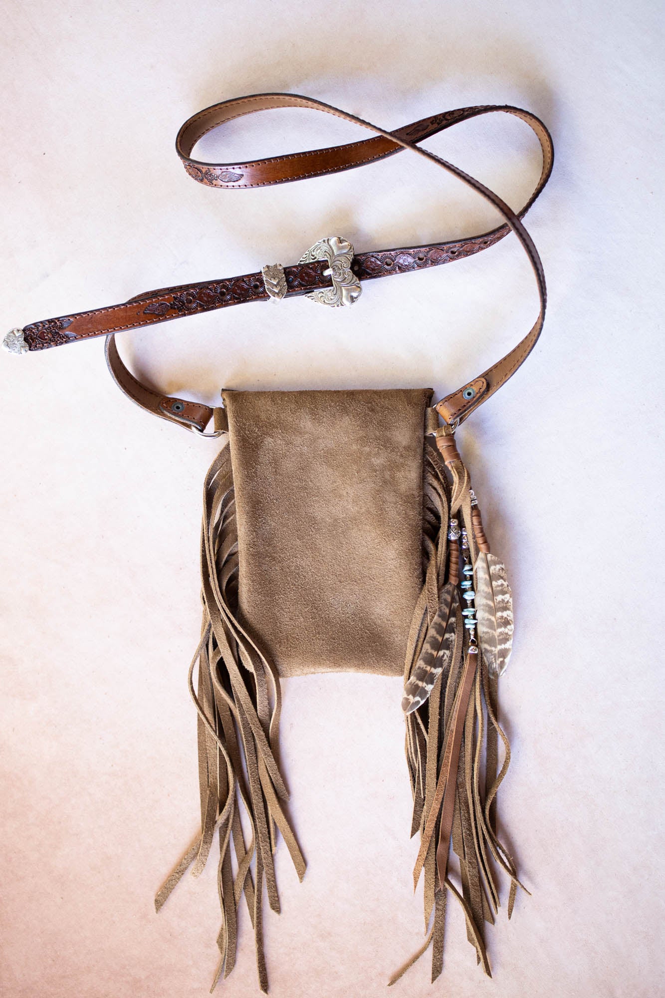 Thunderbird Gypsy Wanderer Phone Pouch with Larimar
